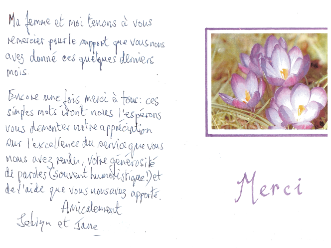 Vos retours